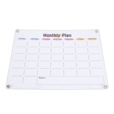 4-Clear Acrylic Planning Board With Magnet Fridge Dry Erase Whiteboard