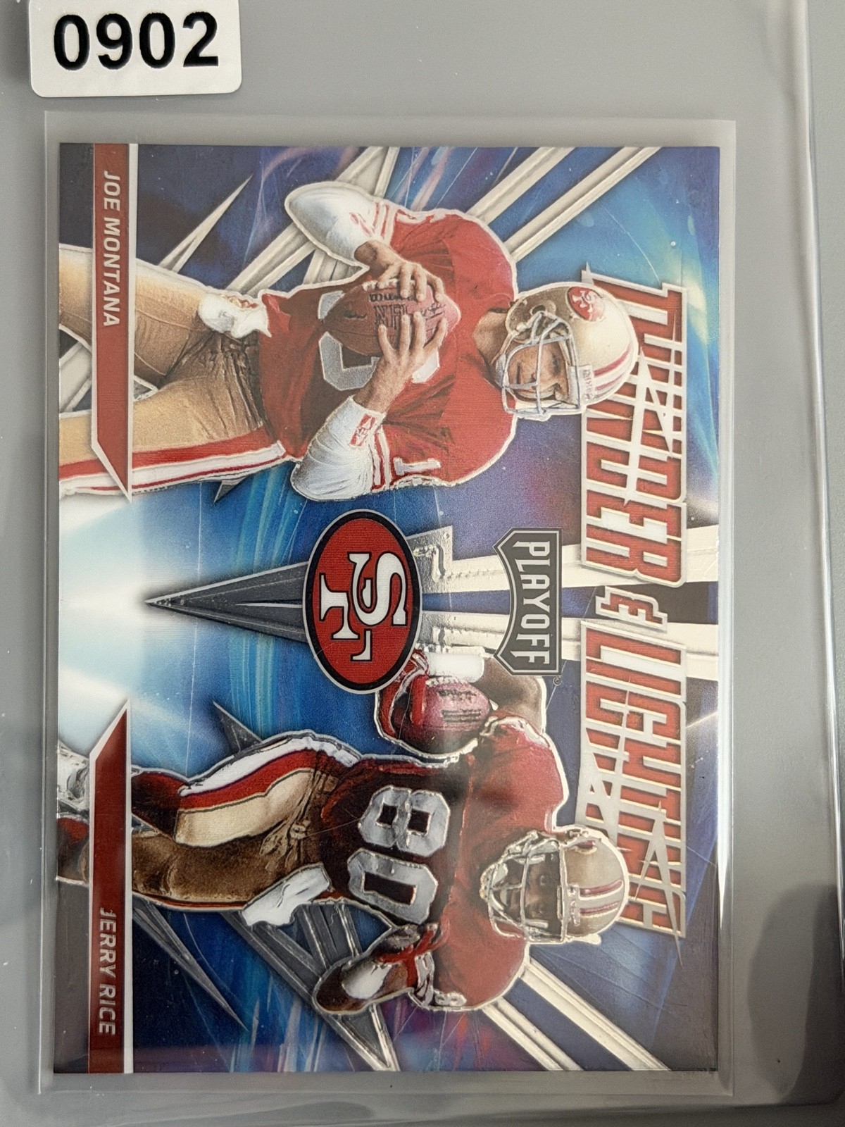 2021 Panini Playoff - Thunder and Lightning Joe Montana, Jerry Rice #TL-7