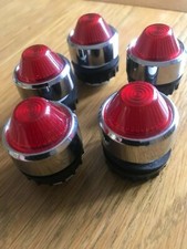 5 off Klockner Moeller 22mm red lens indicator body with locking ring and seal