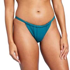 Women's L 12-14 Ultra High Leg Ultra Cheeky Bikini Bottom - Shade  Shore Teal
