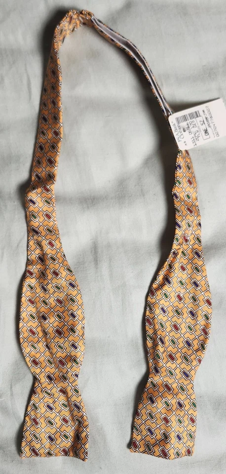 Галстук-бабочка Jos A Bank яркий желтый многоцветный геометрический 100% шелк - Изображение 2 из 4