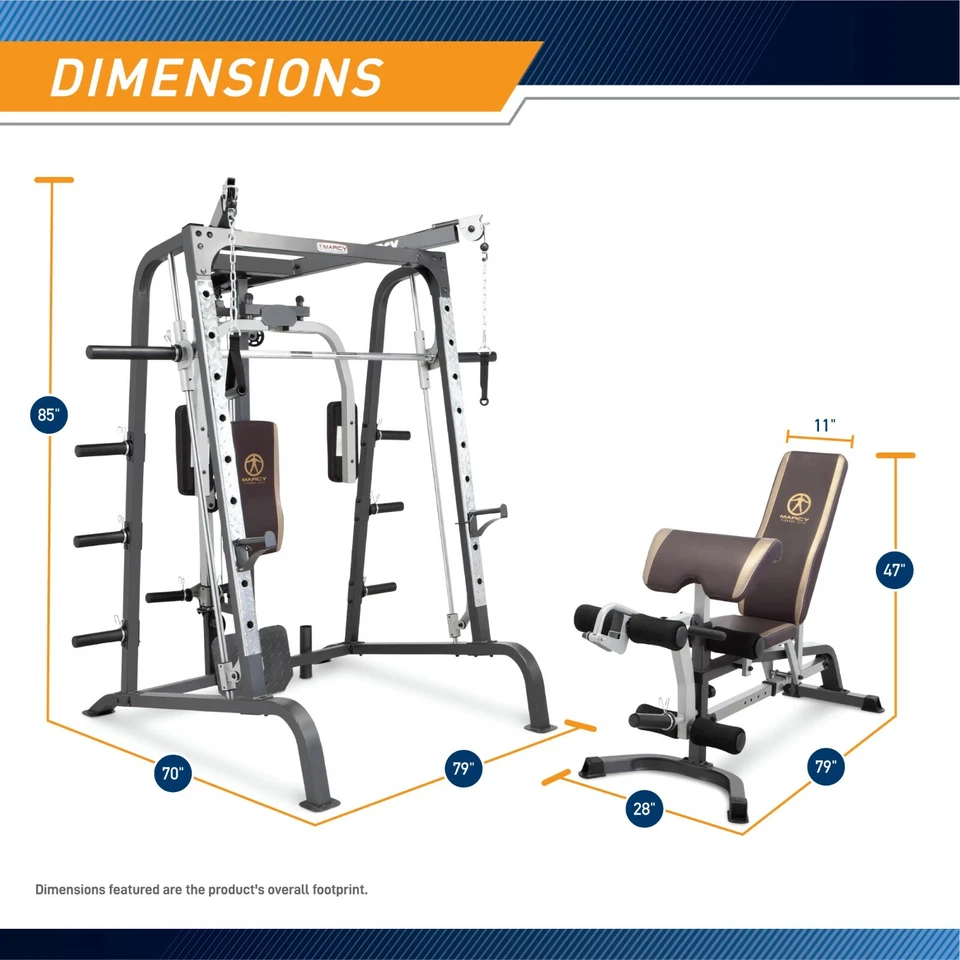 Marcy Home Gym Smith Cage System MD-9010G Weight Training Circuit Combo Machine - Image 2 of 4
