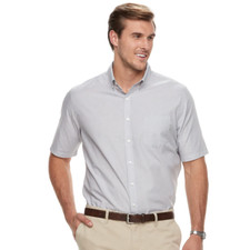 NEW Croft & Barrow Mens Gray EASY CARE Short ...