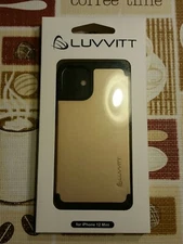 Luvvitt Ultra Armor Dual Layer Heavy Duty Case for iPhone 12 Mini Gold
