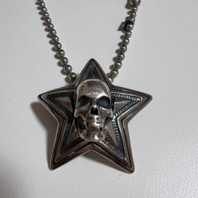 Cody Sanderson Sterling Silver Skull Star Pendant Necklace with