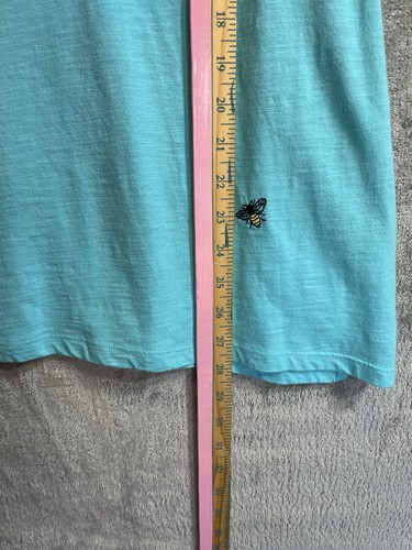 St John's Bay Shirt Women’s XL Aqua Embroidered Bees T-Shirt Dart In Back **NOTE - Picture 13 of 14