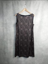 monsoon dress Size 16, Boat Neck Sleeveless Midi, Leaf Print. Pencil Dress