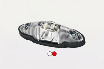 12/24V WHITE RED LED clearance marker lamp light with cable (clear cluster) v...