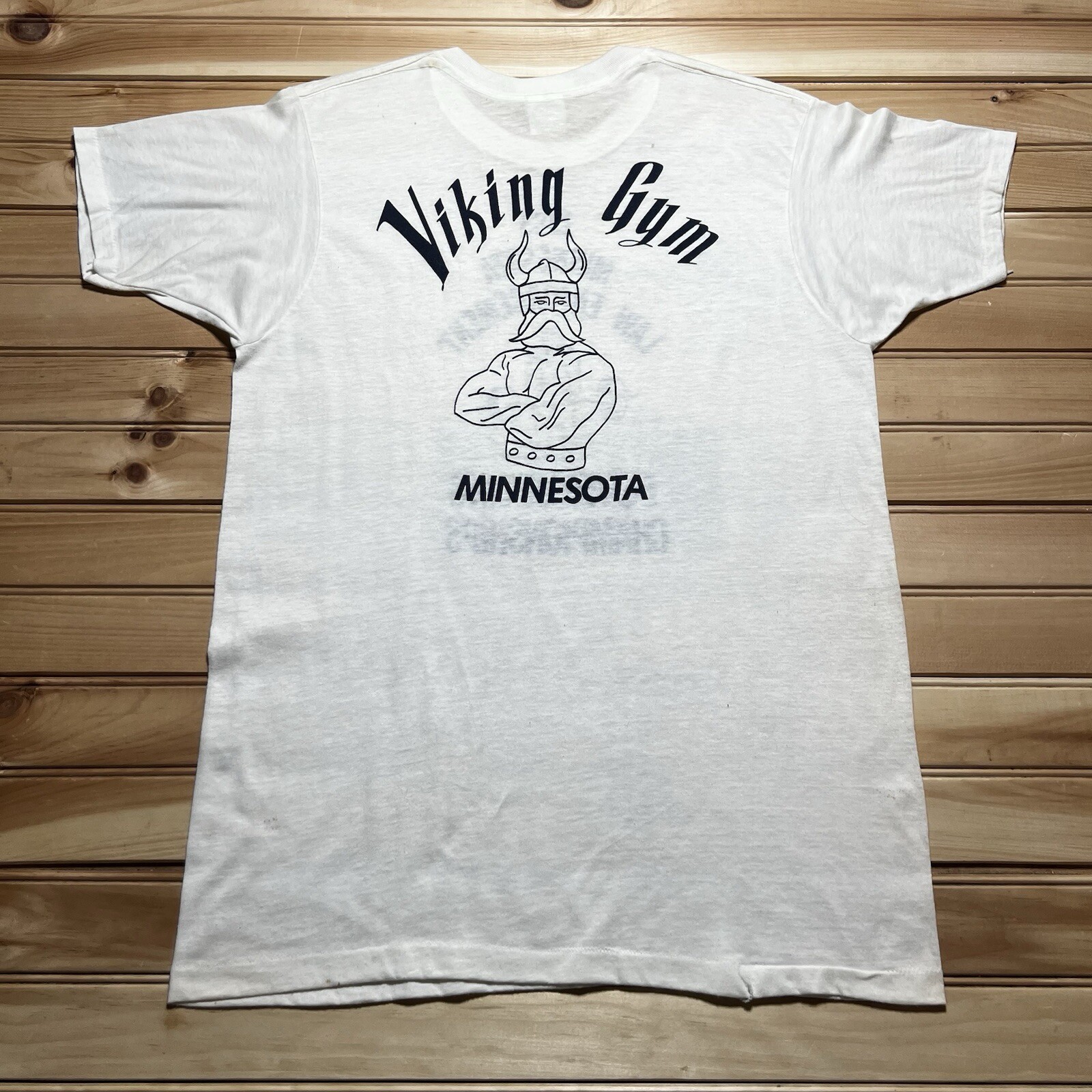 Vintage 80s 1983 Viking Gym Minnesota Law Enforcement Powerlifting Shirt Size XL