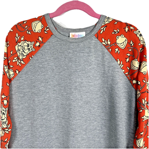 Girl Baseball Style Tee 3/4 Sleeve (12-14) Disney Kermit the Frog Miss Piggy NWT - Picture 2 of 13