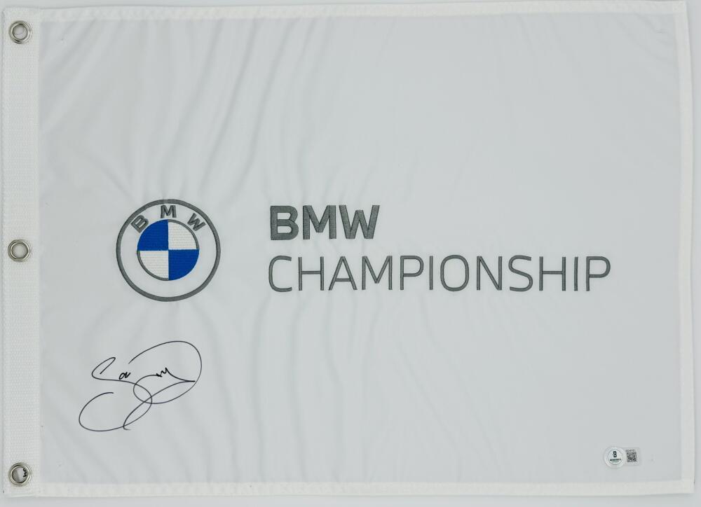 JASON DAY Autographed Signed BMW CHAMPIONSHIP GOLF PIN FLAG FEDEX PLAYOFFS BAS K61 