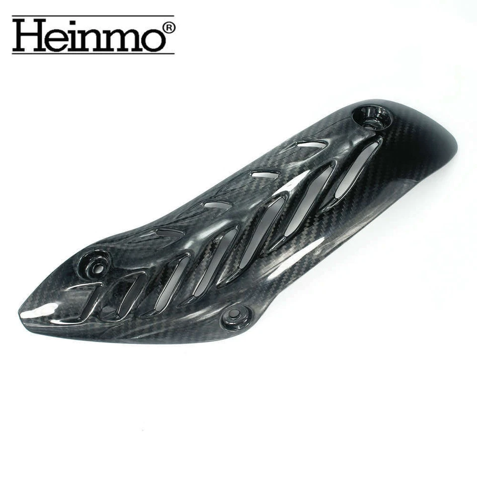 Protector de cubierta de protector térmico de tubo de escape de fibra de carbono para Ducati Monster 821 1200 S Foto 3 de 4