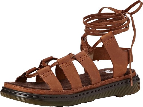 Dr. Martens Sandals Mens 11 Brown Leather Fisherman Comfort 8B70 Y2K Shoes DR. MARTENS Fisherman Brown Leather Lug Sole Y2K Sandals  main image 4