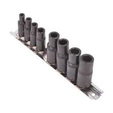 Tap Magnetic Socket Set 8pc in 3/8"D and 1/4"D Magnetic Hold on Socket Rail