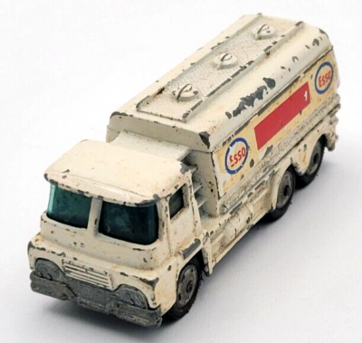 #ad Vintage Husky Models Esso Tanker Truck Made in UK White REd $9.28