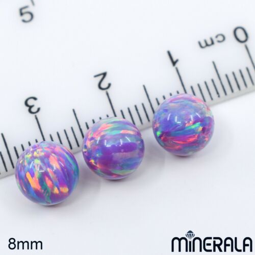 LABORATORIO SINTETICO VIOLA CREA PERLINE ROTONDE OPALE COMPLETAMENTE FORATE 2mm-8mm WP0276D - Foto 14 di 14