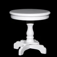 Small Round Coffee Table Mini Wood Side End Table Living Room Furniture