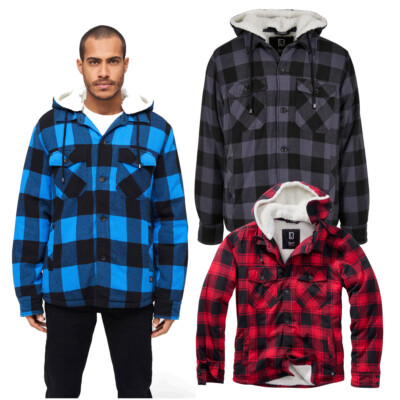 Brandit Lumberjacket hooded Holzfällerjacke kariert Fellkaputze Klassisch USA