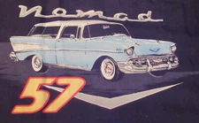Paradise Found Chevy Nomad 50s classics button-front Hawaiian-made shirt size M