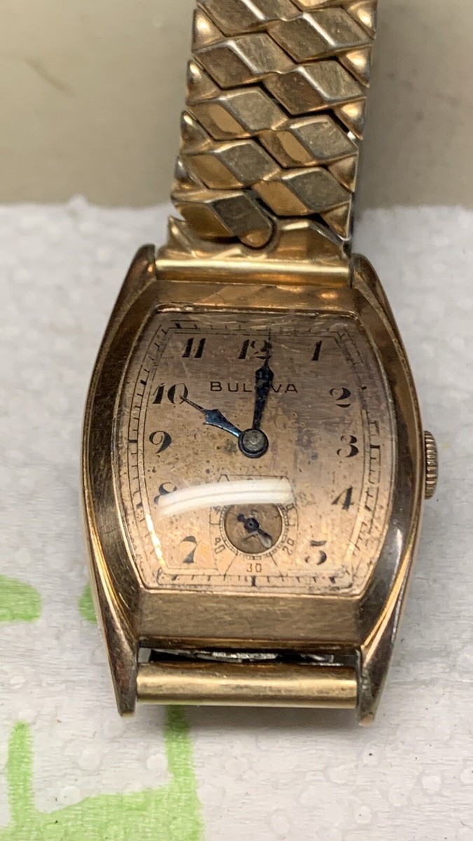 Vintage Bulova Art Deco Watch 10ax Curvex Rose Gold  display picture 3