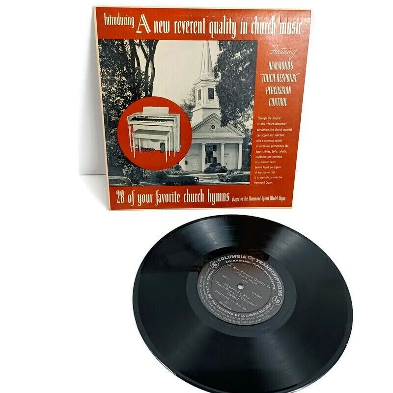 Hammond Spinet Organ Church Hymns Vinyl Record Lp 28 Hymns 50s *MINOR WEAR 