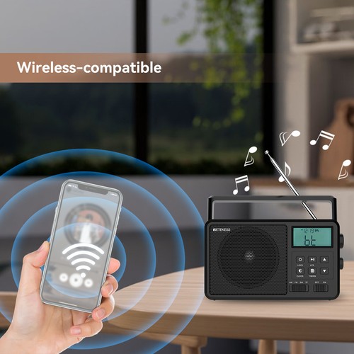 Radio portátil Retekess TR638 FM/AM/SW Bluetooth giro digital LED portátil - Imagen 11 de 14