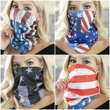 Multifunctional Bandana Scarf Facemask USA Flag Printed