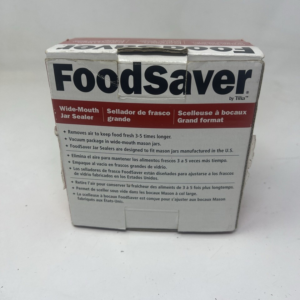 Food Saver Mason Wide Mouth Jar Sealer Kit Tube Vacuum FoodSaver