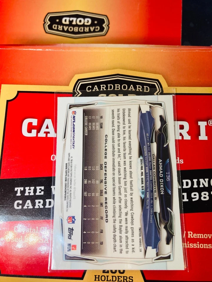 2014 Topps Chrome Pulsar Refractor RC Ahmad Dixon Dallas Cowboys #136 V358 - Image 2 of 2