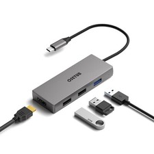 USB C Hub, 4 in 1 USB C to HDMI Multiport Adapter, with 4K HDMI, USB 3.0/2 2....