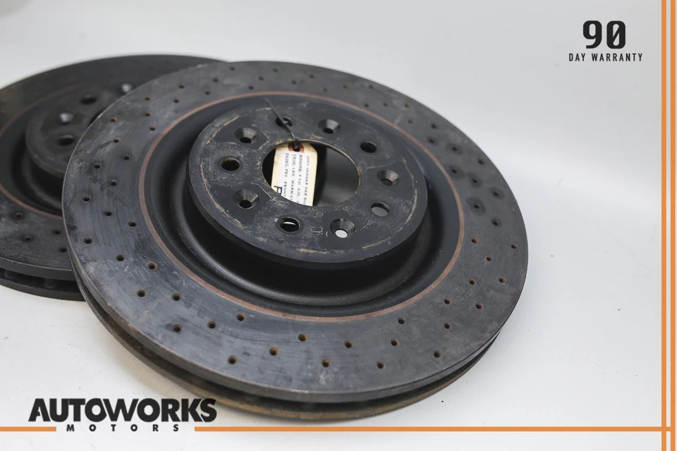 03-06 Jaguar XK8 XKR X100 Juego de 2 discos de rotor de freno delantero izquierdo y derecho OEM Foto 2 de 4