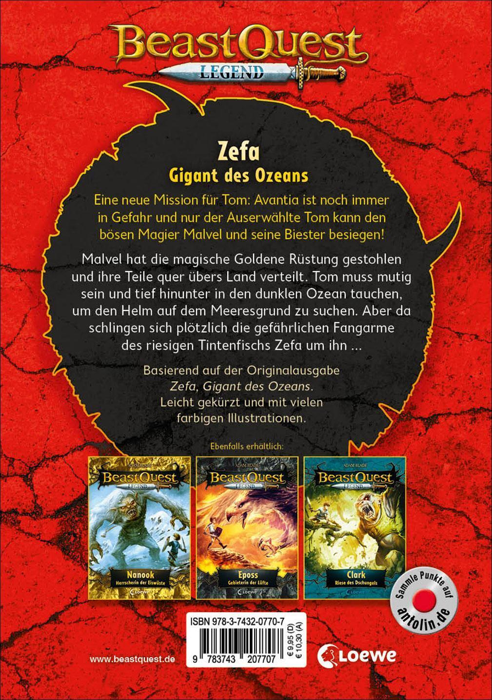 Thumbnail - Beast Quest Legend (band 7) - Zefa, Gigant Des Ozeans | Adam Blade |