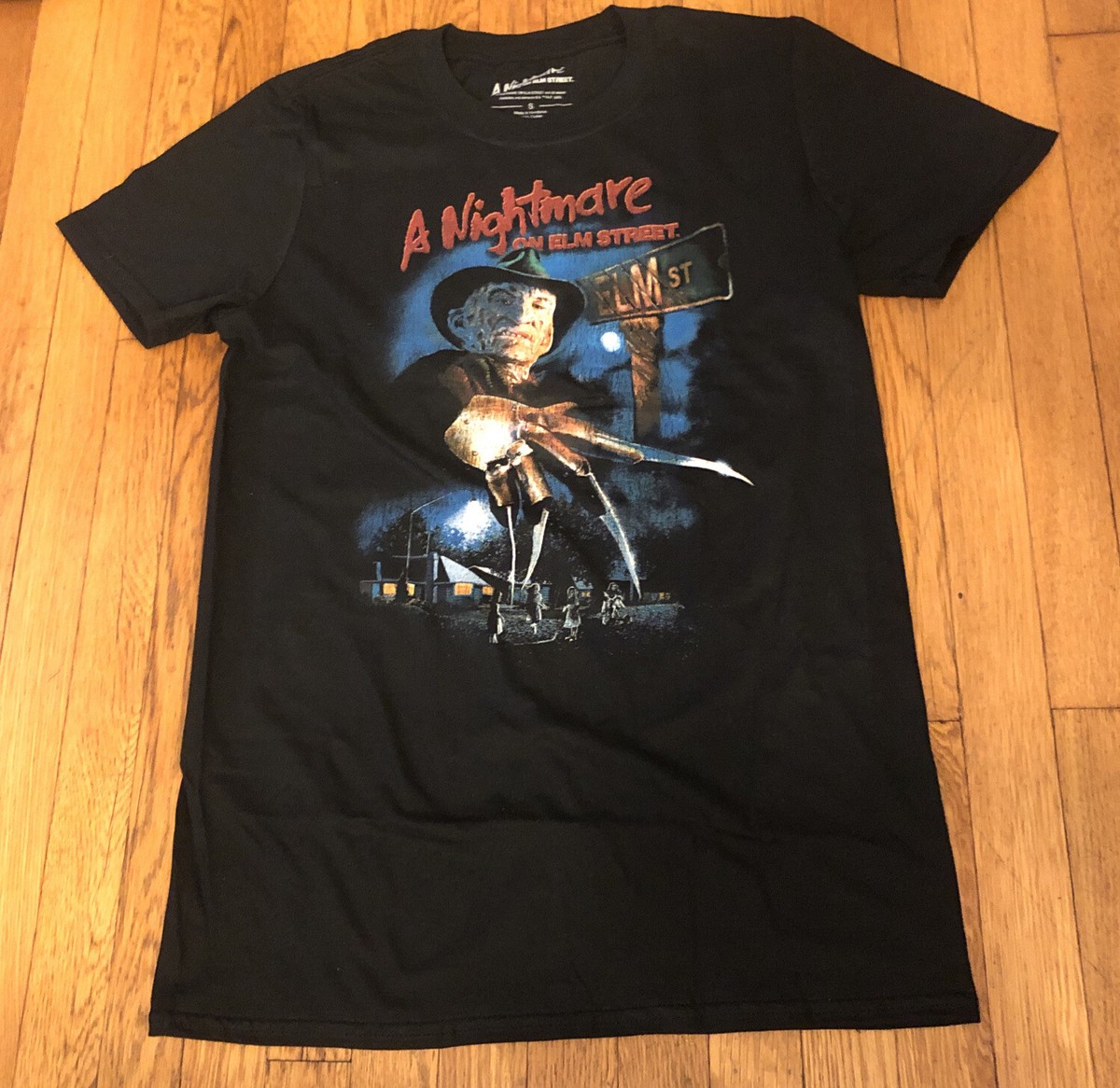 A Nightmare On Elm Street Black T-Shirt Shirt Tee Freddy Krueger