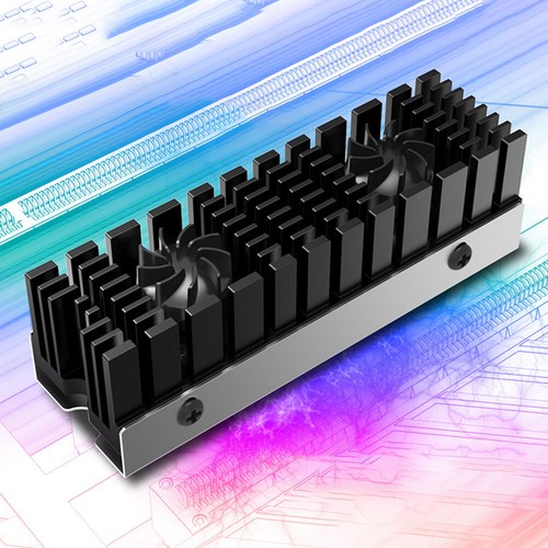 M.2 NVME SSD-Kühlkörper Dual Engine Tower SSD-Kühler für 2280 Solid State Drive - Bild 3 von 12