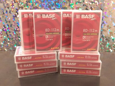 BASF 8D Data Cartridges ~ 8D-112M (112m/367ft) EXTRA - EMTEC QM SYSTEM NEW!