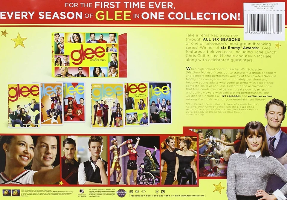 Glee The Complete TV Series Collection(DVD,2015,34-Disc Set,Seasons 1-6)NEW - Image 2 of 3