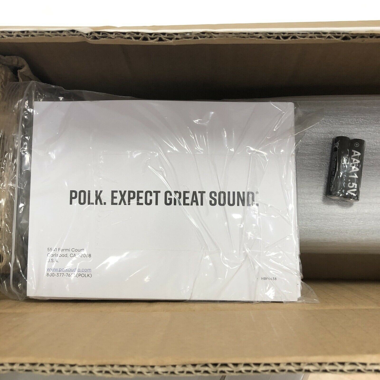 New Polk Audio DBRX1 Soundbar w/ Remote Optical Cable & Power Cord Dolby 5.1