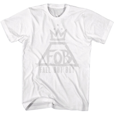 Fall Out Boy Triangle Crown Logo Men's T Shirt Rock Band Tour Concert Merch