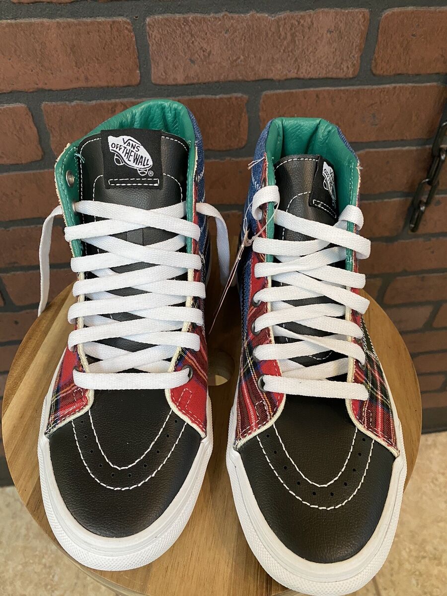 VANS Off The Wall Sk8Hi Tartan Daze Punk Spike Skate VANS Off The Wall Sk8Hi Tartan Daze Punk Spike Skate