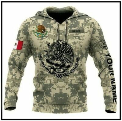Personalized Name Mexico Flag Mexican 3D Hoodie All Over Print Shirt