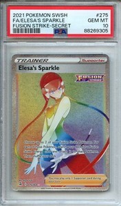 Pokemon Sword & Shield Fusion Strike Full Art Elesa's Sparkle #275/264 PSA 10
