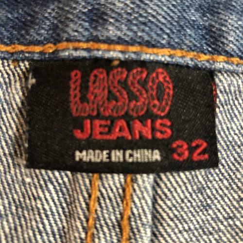 Lasso Jeans Men 32 Blue Hard Working Denim Straight Leg EUC #1 - Picture 9 of 12