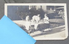 1920s Original Black And White Photo Young Boy In Peerless Pedal Car LOOK