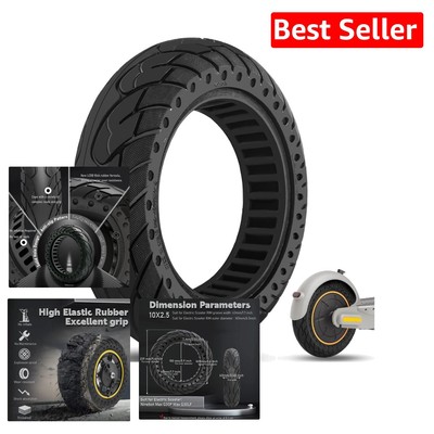Premium 10-Inch Solid Rubber Tyre - Puncture-Proof for Stylish Enhancements