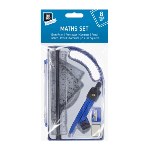 Compact Maths Géométrie École Ensemble Règle Rapporteur Aiguiseur Examen 8Pce