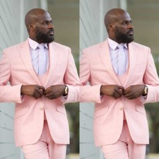 Men's Suit Notch Lapel Regular Fit Formal Wedding Party Business Casual 2 Pcs