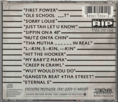 Eazy-E - STR8 Off Tha Streetz of Muthaphukkin Compton (1996