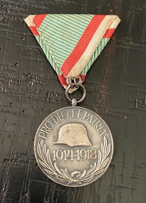 WW1 WW2 1929 GERMAN HUNGARIAN COMMEMORATIVE MEDAL 1914-1918 Mint Cond.