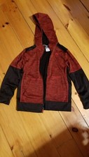 Youth Russell Full Zip Sweatshirt Size M 8 Medium Boys Red Black