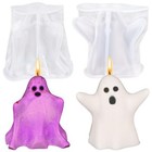 2Pk Ghost Candle Molds 3D Silicone Halloween Candle Molds for Candle Soap Making